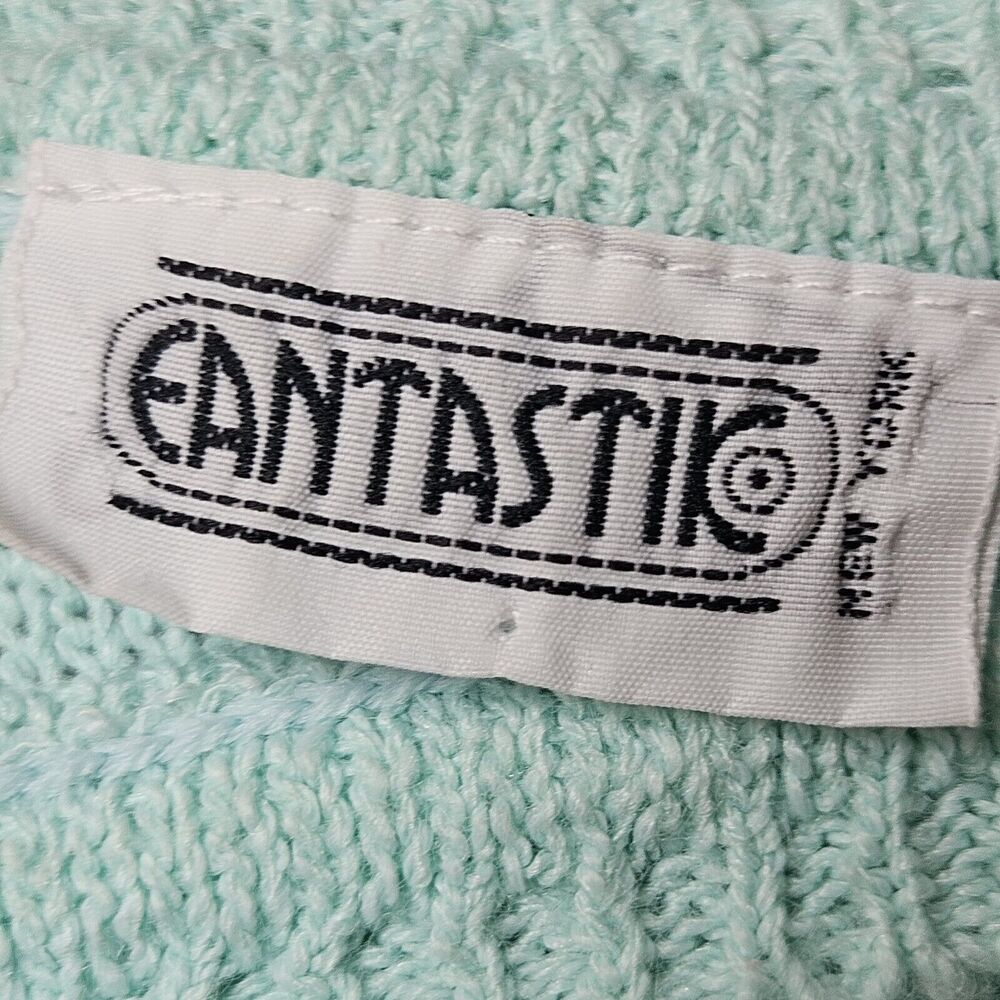 Vintage Pullover Mint Green Sweater Butterflies Size S Fantastik Cottagecore - Picture 9 of 11
